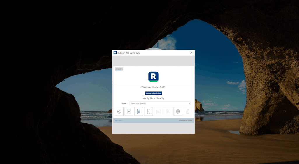 GIF pokazujący drugi krok uwierzytelniania wieloskładnikowego (MFA) podczas połączenia RDP przy użyciu usługi Windows Hello