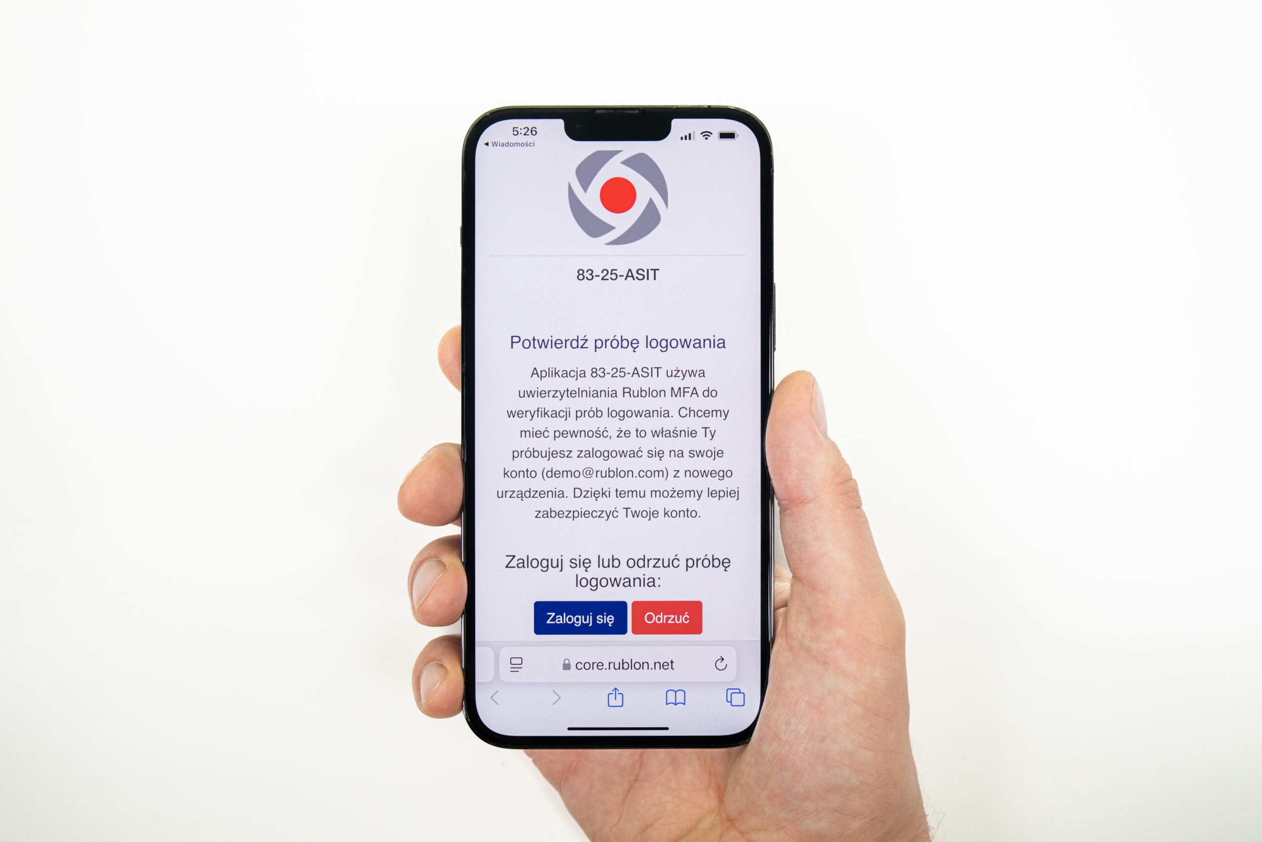 Metoda uwierzytelniania Link e-mail w platformie Rublon MFA