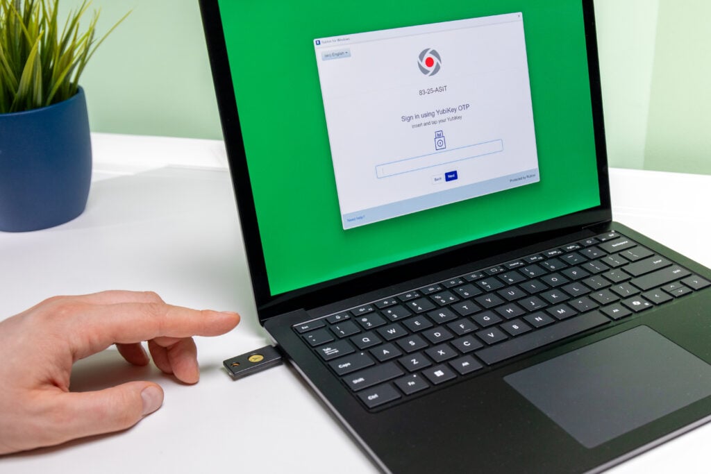 Rublon's YubiKey OTP authentication method