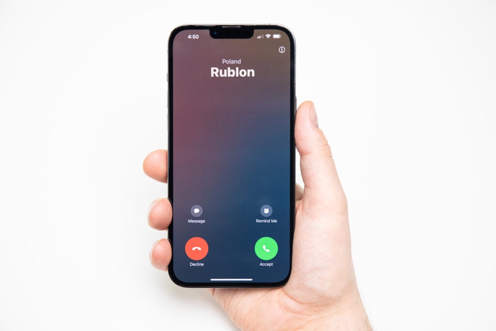 User receiving an automated Phone Call from Rublon