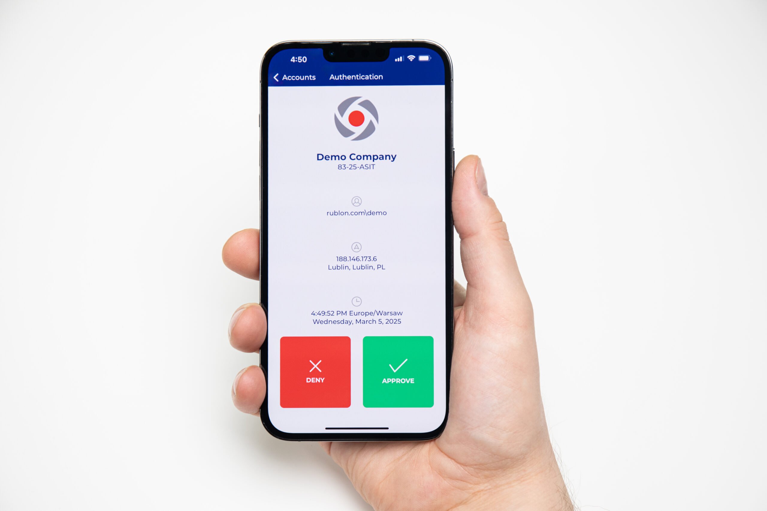 Rublon's Mobile Push authentication method