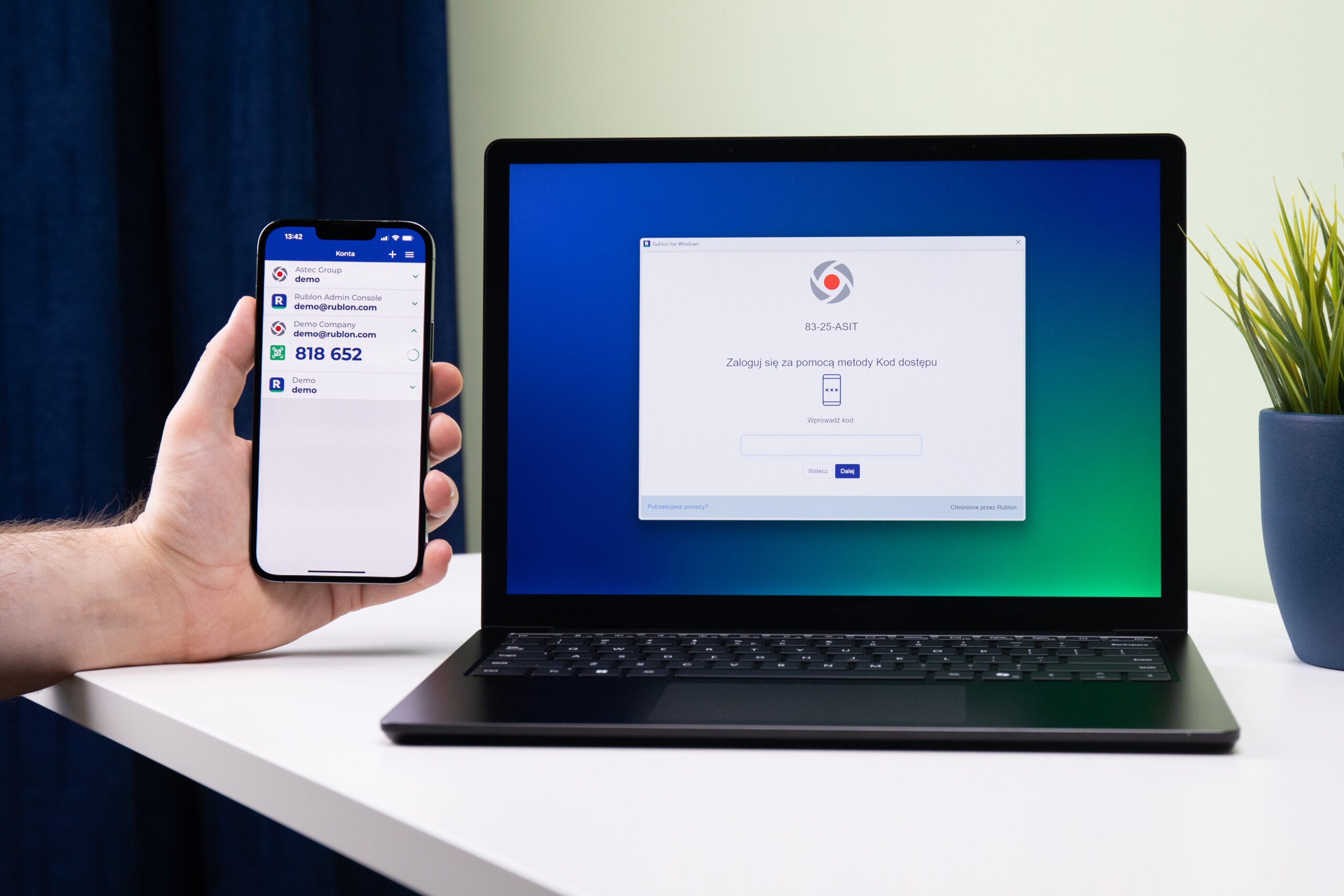 Metoda uwierzytelniania Kod dostępu w platformie Rublon MFA