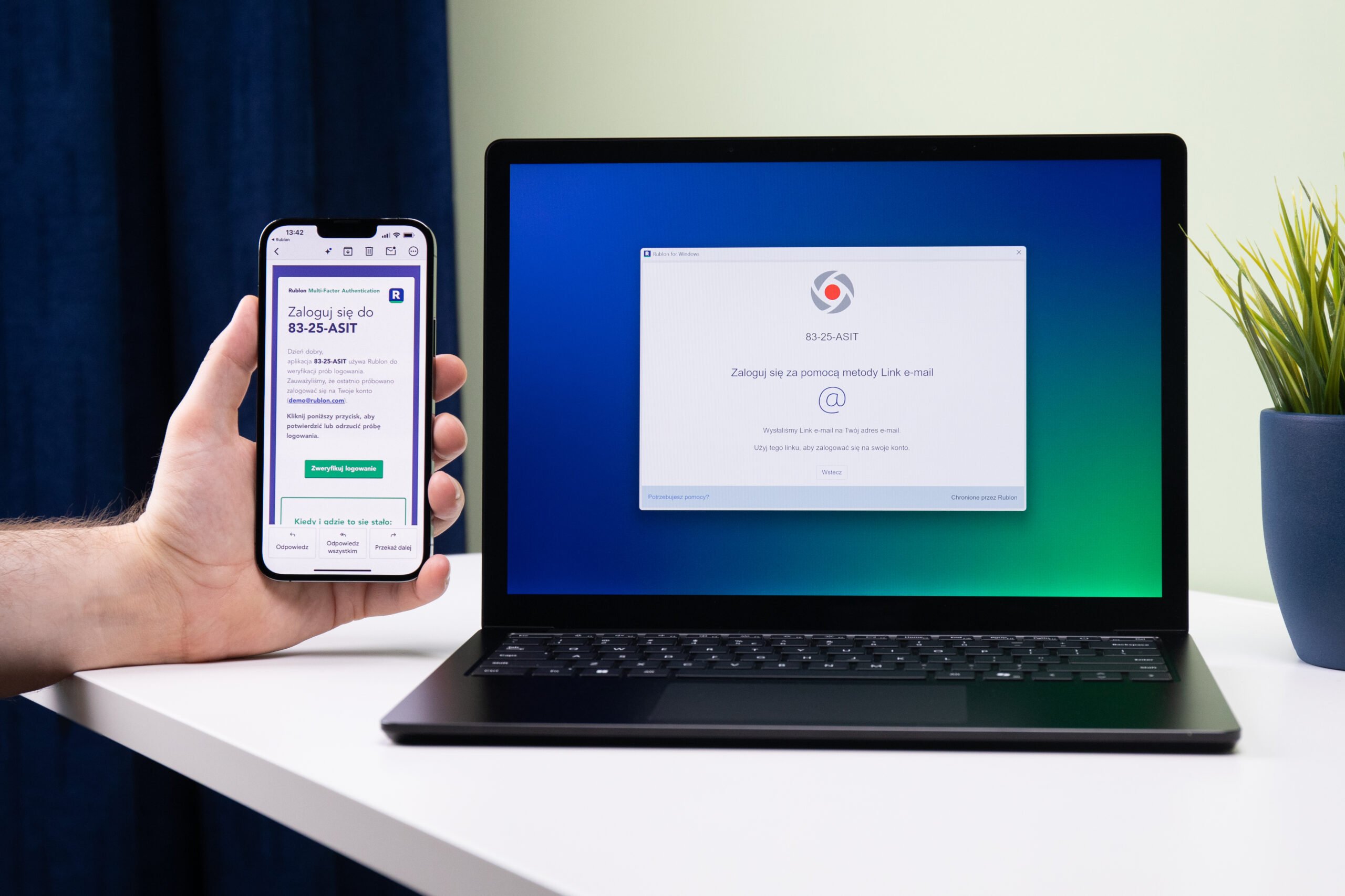 Metoda uwierzytelniania Link e-mail w platformie Rublon MFA