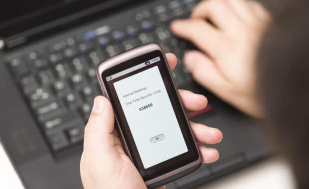 User receives SMS with a one-time password