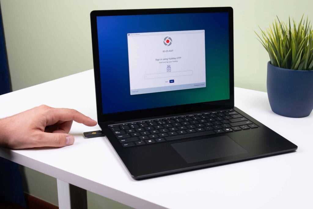 YubiKey generating a long one-time password