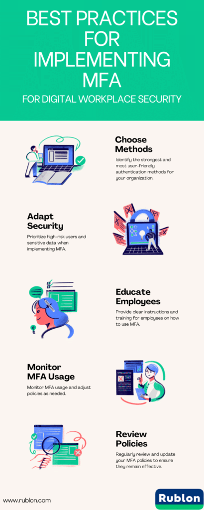 Best Practices for Implementing MFA for Digital Workplace Security