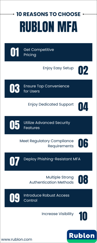 Image showing 10 reasons why Rublon MFA is the best RSA SecurID aternative