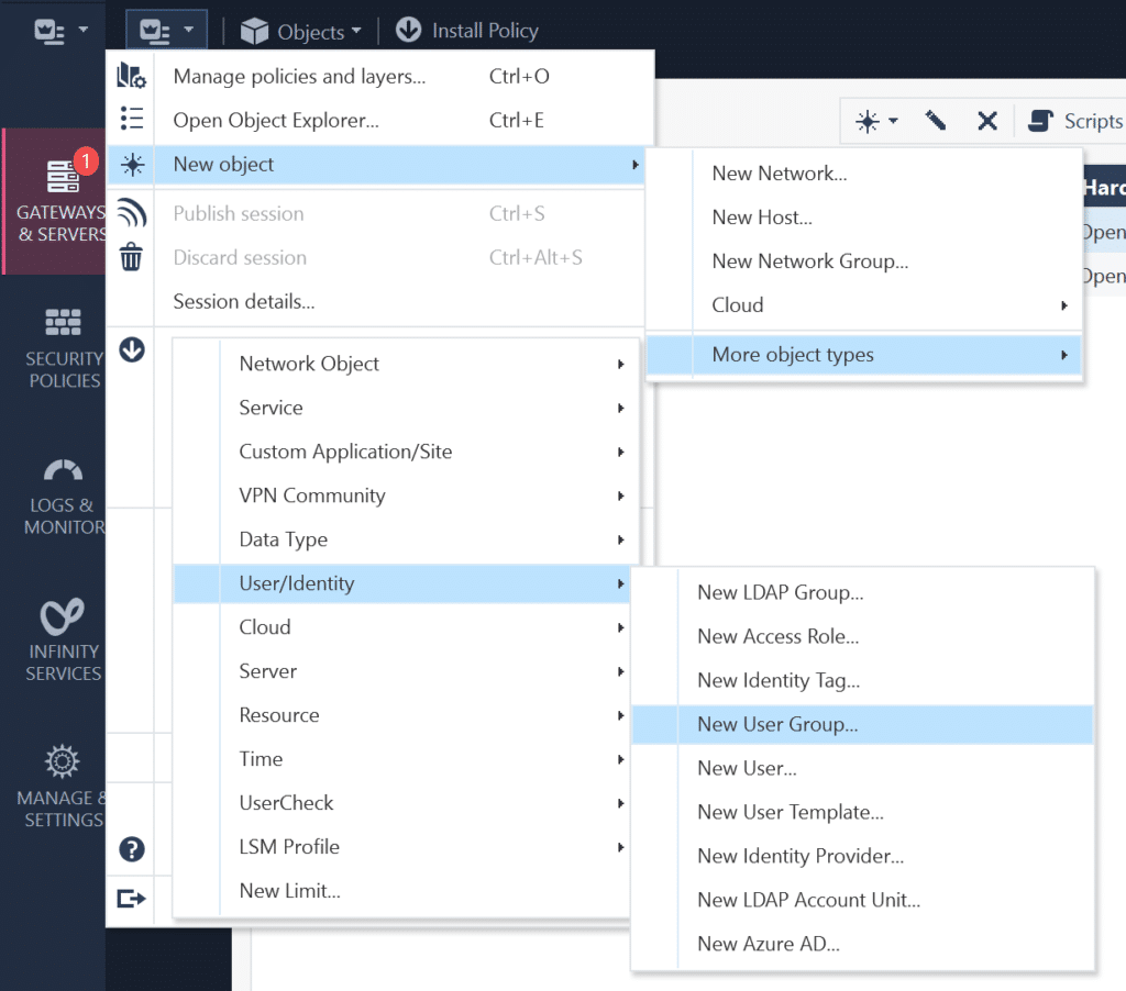 Image showing creating of a new user group