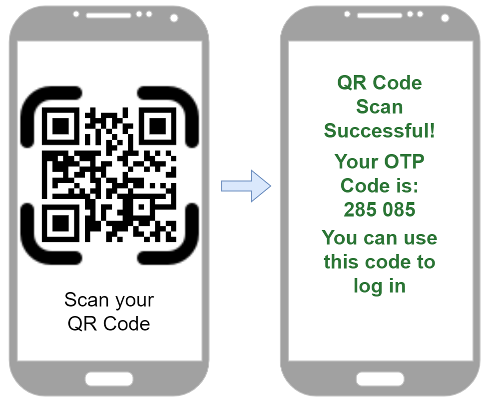 Image showing scanning a QR code