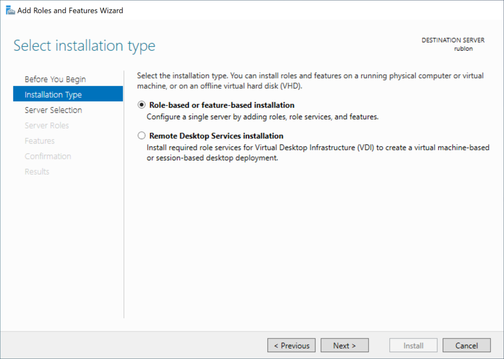 Image showing selecting the installation type