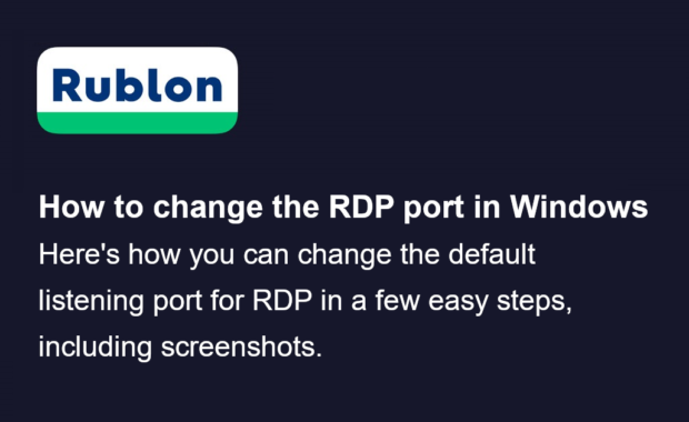 How to change the RDP port in Windows