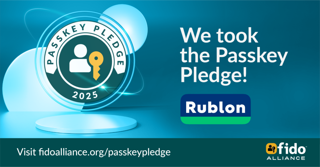 Rublon Takes the FIDO Alliance Passkey Pledge