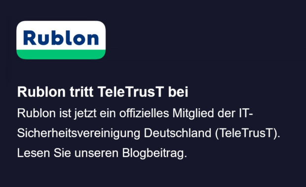 Rublon tritt der IT Security Association Germany (TeleTrusT) bei