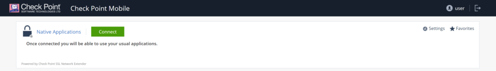 Image showing a successful login after accepting the Mobile Push