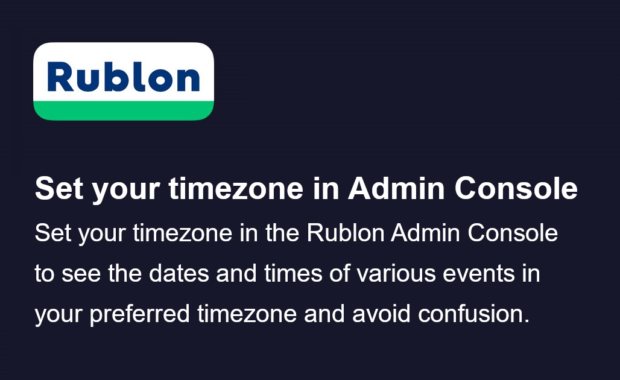 Set your Timezone in Admin Console