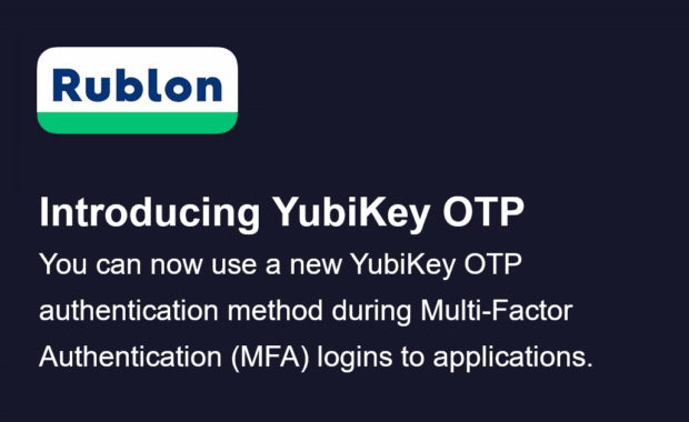 Introducing YubiKey OTP Authentication Method